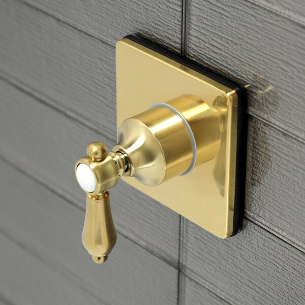 KS3047BAL Single-Handle Three-Way Diverter Valve With Trim Kit, Brushed Brass